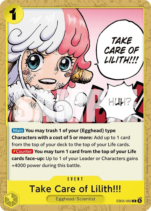 Image for Take Care of Lilith!!! (EB05-060) (Extra Booster: One Piece Heroines Edition Vol. 2) (EB05) - One Piece Card Game