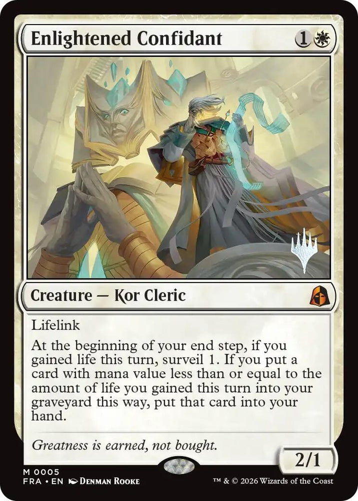 Image for Enlightened Confidant (5) (Promo Pack: Reality Fracture) (PPFRA) - Magic: The Gathering