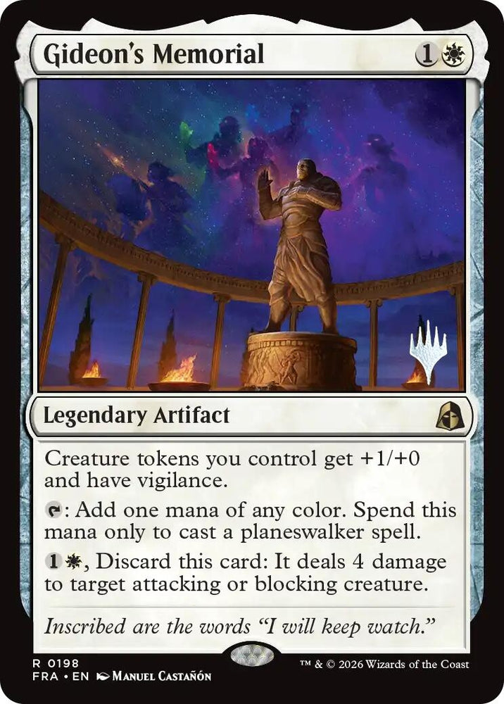 Image for Gideon's Memorial (198) (Promo Pack: Reality Fracture) (PPFRA) - Magic: The Gathering