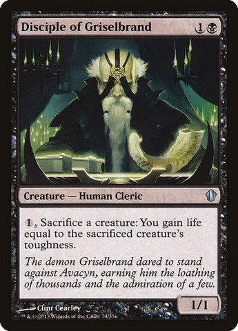 Image for Disciple of Griselbrand (74) [Commander 2013]