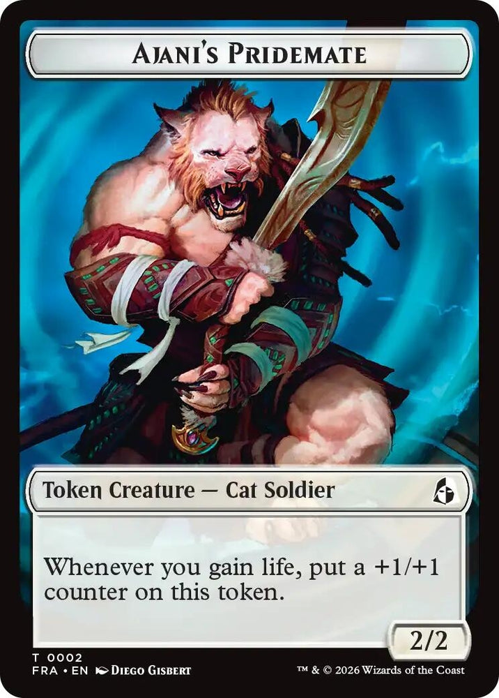 Image for Ajani's Pridemate // Ajani Resolute Double-Sided Token (2 // 16) (Reality Fracture) (FRA) - Magic: The Gathering