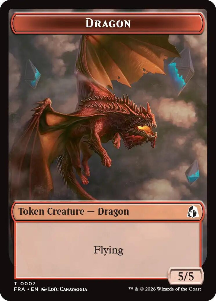 Image for Dragon // Forest Tentacle Double-Sided Token (7 // 9) (Reality Fracture) (FRA) - Magic: The Gathering