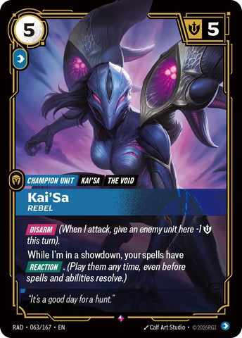 Kai'Sa, Rebel (063/167) (Radiance) (RAD)