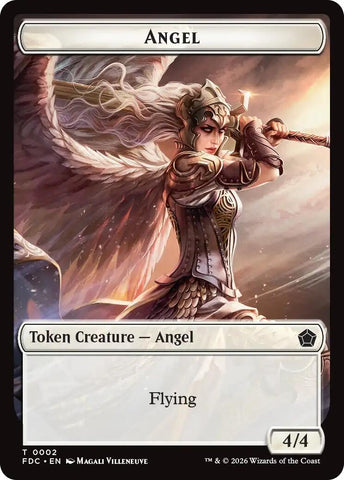 Image for Angel (0002) // Clue Double-Sided Token (2 // 13) (Commander: Foundations) (FDC) - Magic: The Gathering