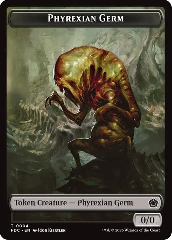 Image for Phyrexian Germ // Phyrexian Beast Double-Sided Token (4 // 11) (Commander: Foundations) (FDC) - Magic: The Gathering