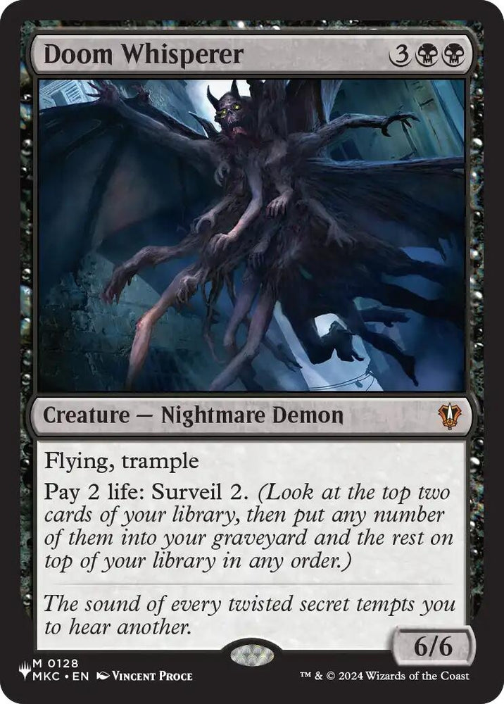 Image for Doom Whisperer (128) (The List Reprints) (LIST) - Magic: The Gathering