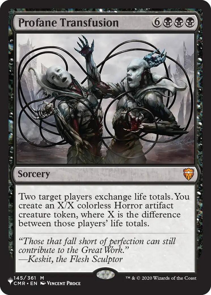 Image for Profane Transfusion (145) (The List Reprints) (LIST) - Magic: The Gathering