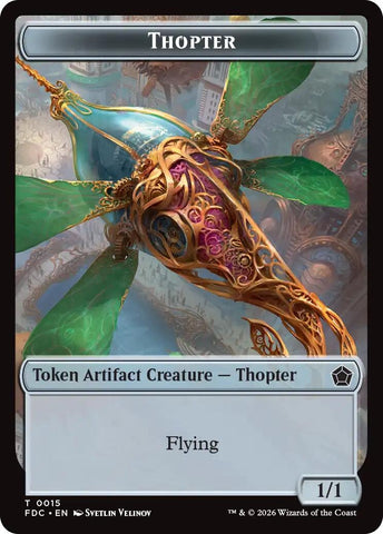 Image for Thopter // Phyrexian Germ Double-Sided Token (15 // 4) (Commander: Foundations) (FDC) - Magic: The Gathering