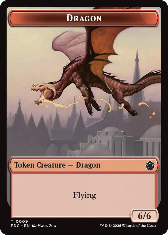 Image for Dragon (0009) // Treasure Double-Sided Token (9 // 16) (Commander: Foundations) (FDC) - Magic: The Gathering