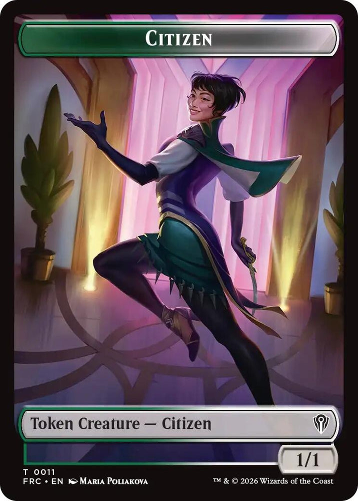 Image for Citizen // Phyrexian Mite Double-Sided Token (11 // 16) (Commander: Reality Fracture) (FRC) - Magic: The Gathering