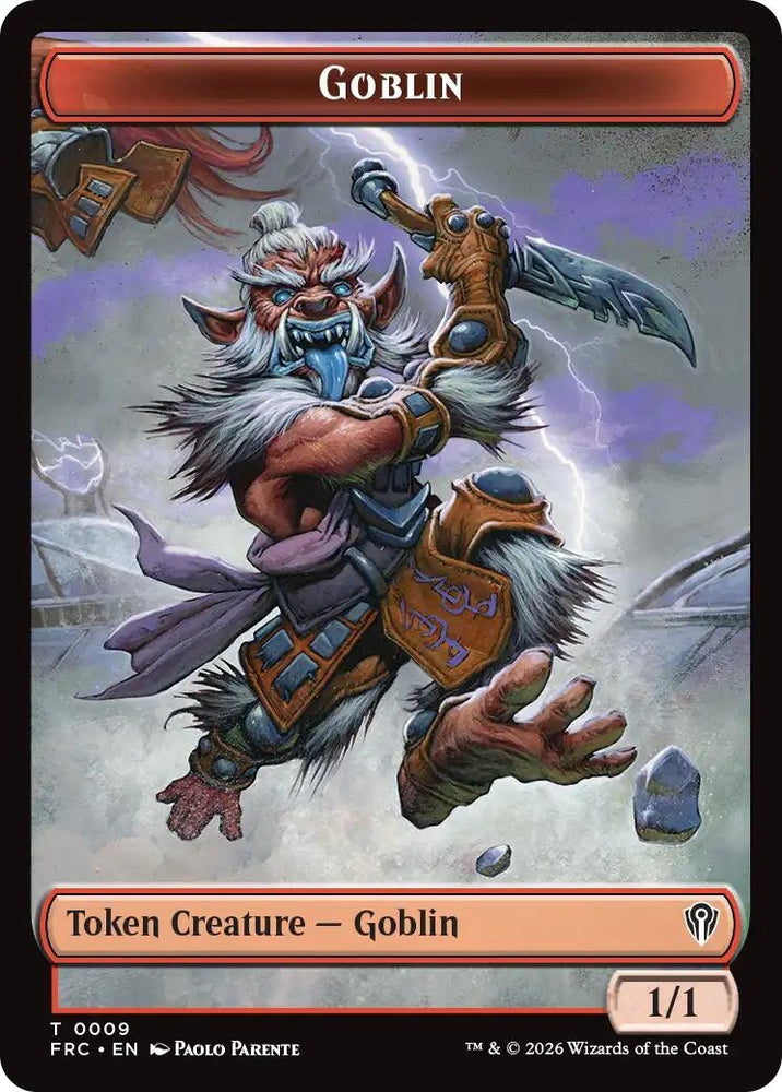 Image for Goblin // Spirit Double-Sided Token (9 // 4) (Commander: Reality Fracture) (FRC) - Magic: The Gathering