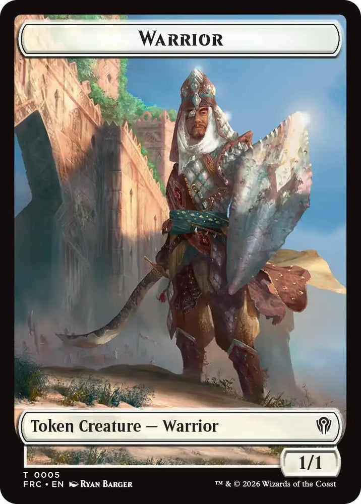 Image for Warrior // Insect Double-Sided Token (5 // 2) (Commander: Reality Fracture) (FRC) - Magic: The Gathering
