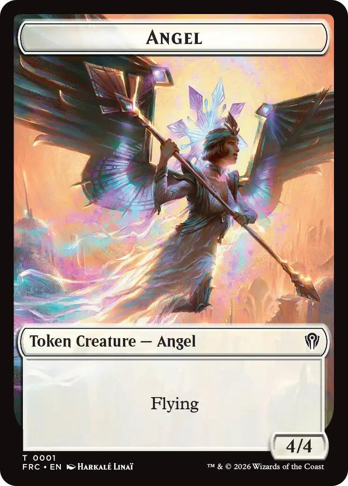 Image for Angel // Myr Double-Sided Token (1 // 15) (Commander: Reality Fracture) (FRC) - Magic: The Gathering
