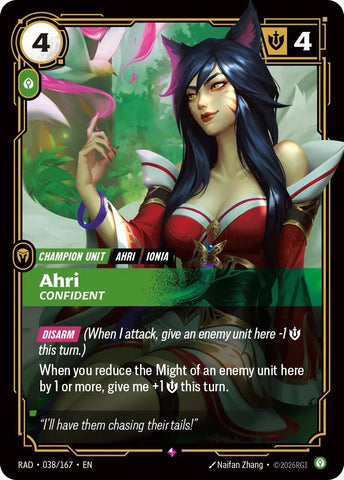 Ahri, Confident (038/167) (Radiance) (RAD)