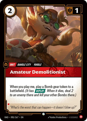 Amateur Demolitionist (001/167) (Radiance) (RAD)