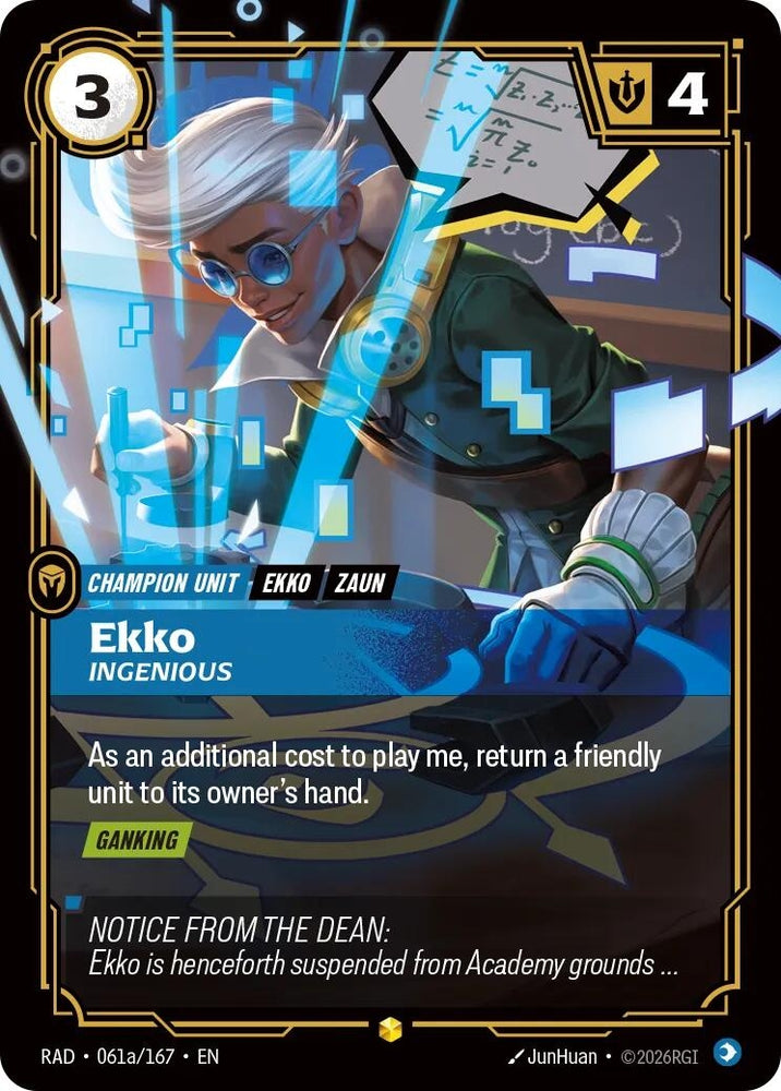 Ekko, Ingenious (Alternate Art) (061a/167) (Radiance) (RAD)
