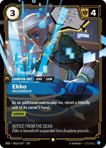 Ekko, Ingenious (Alternate Art) (061a/167) (Radiance) (RAD)