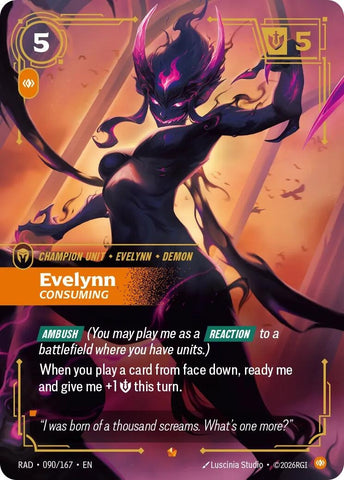 Evelynn, Consuming (090/167) (Radiance) (RAD)