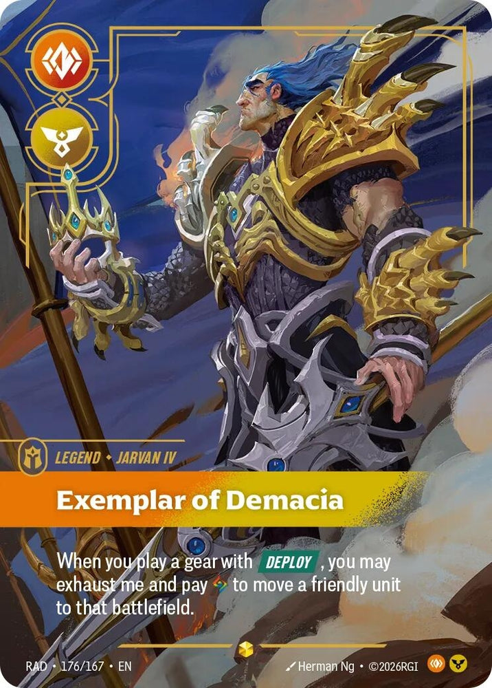 Jarvan IV, Exemplar of Demacia (Overnumbered) (176/167) (Radiance) (RAD)