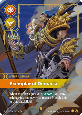 Jarvan IV, Exemplar of Demacia (Overnumbered) (176/167) (Radiance) (RAD)