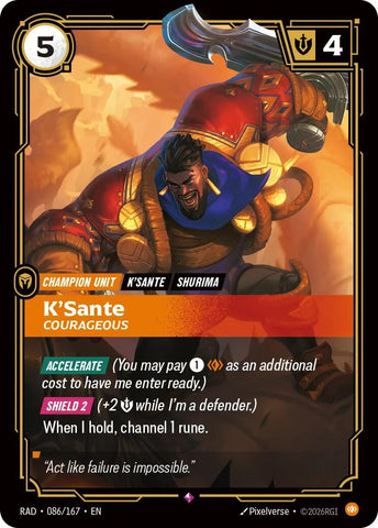 K'Sante, Courageous (086/167) (Radiance) (RAD)
