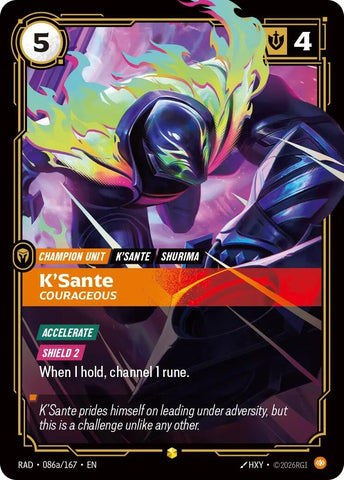 K'Sante, Courageous (Alternate Art) (086a/167) (Radiance) (RAD)