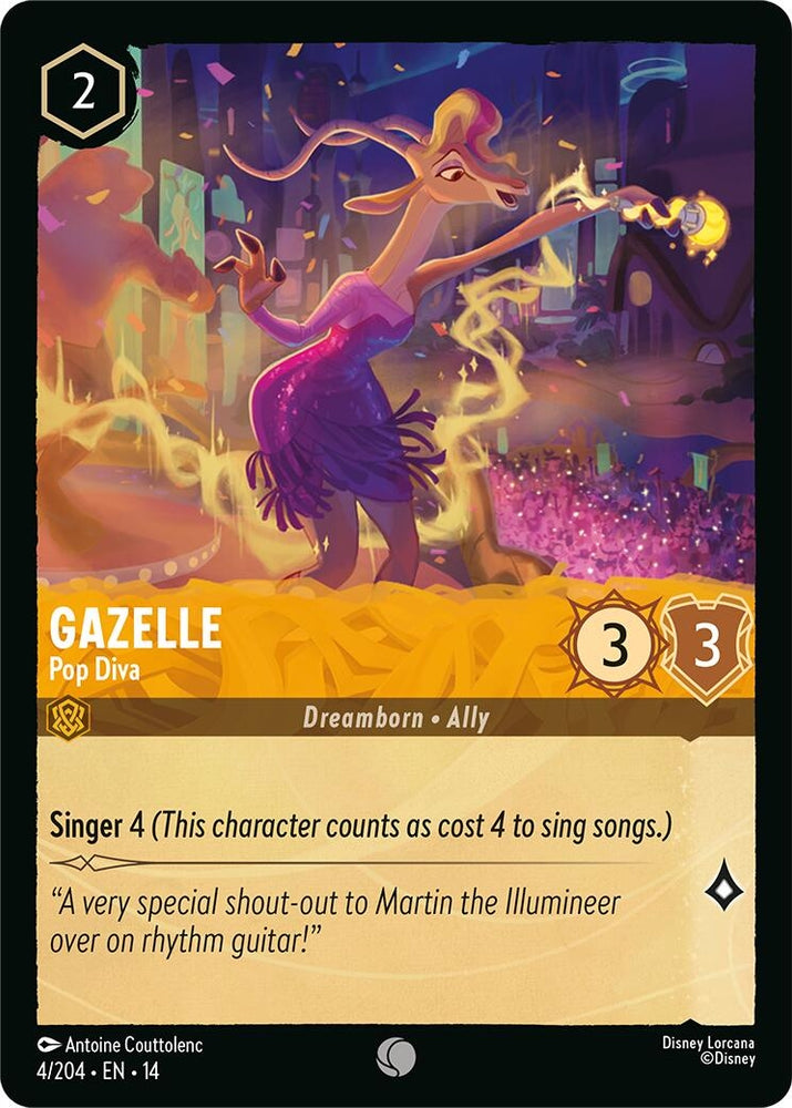 Image for Gazelle - Pop Diva (4/204) (Hyperia City) (14) - Disney Lorcana