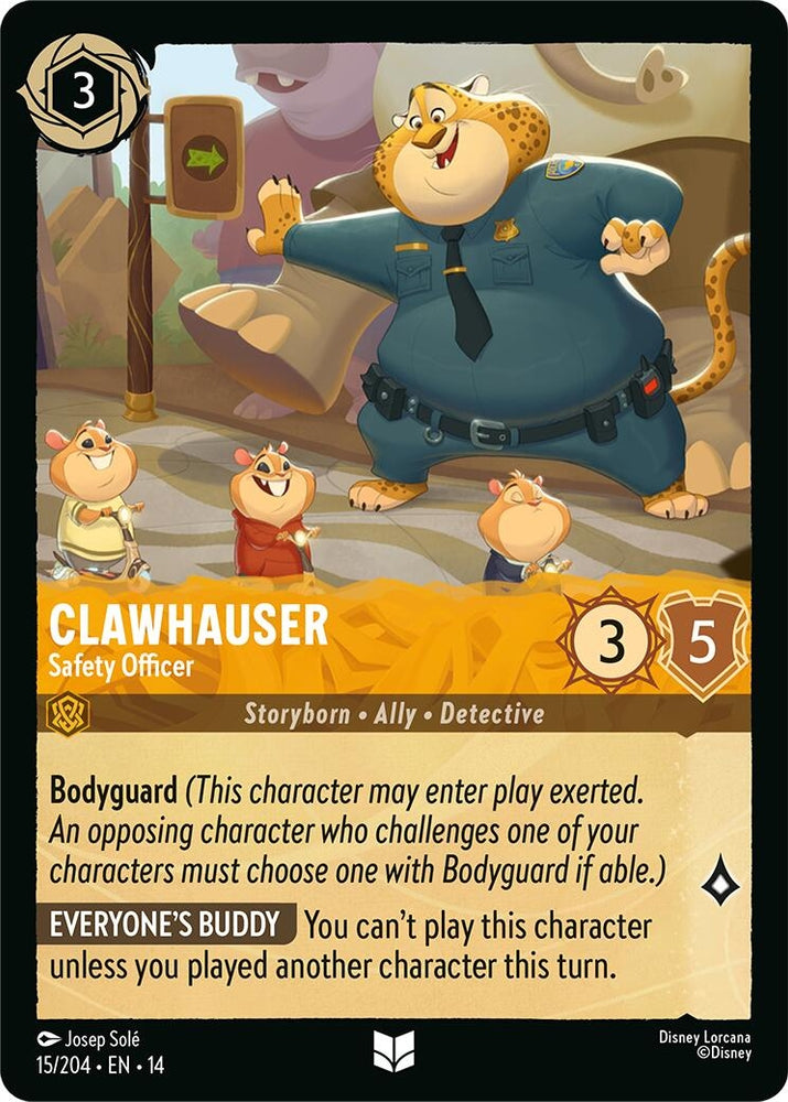 Image for Clawhauser - Safety Officer (15/204) (Hyperia City) (14) - Disney Lorcana