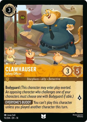 Image for Clawhauser - Safety Officer (15/204) (Hyperia City) (14) - Disney Lorcana