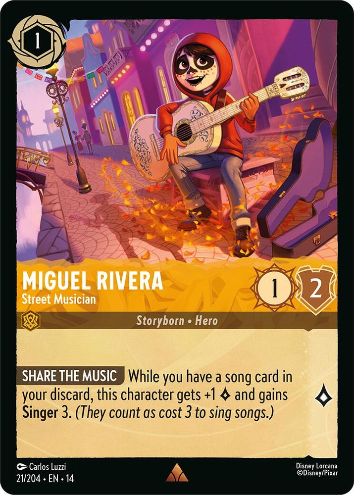 Image for Miguel Rivera - Street Musician (21/204) (Hyperia City) (14) - Disney Lorcana