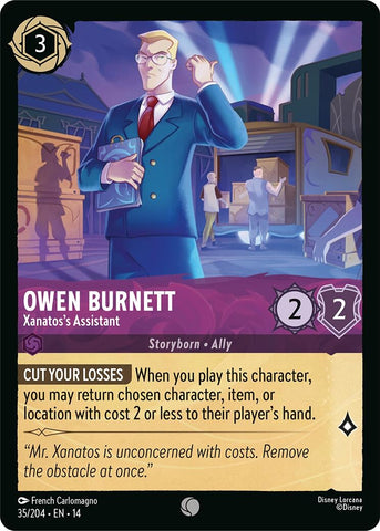 Image for Owen Burnett - Xanatos's Assistant (35/204) (Hyperia City) (14) - Disney Lorcana
