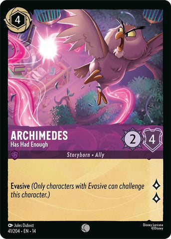 Image for Archimedes - Has Had Enough (41/204) (Hyperia City) (14) - Disney Lorcana