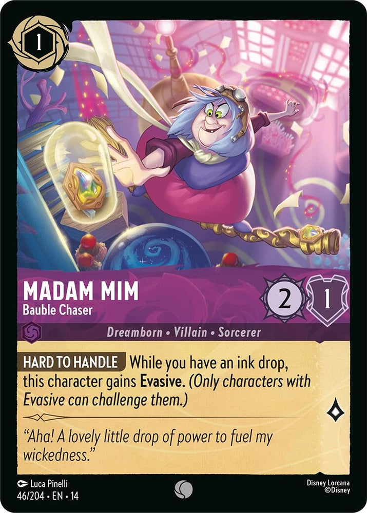 Image for Madam Mim - Bauble Chaser (46/204) (Hyperia City) (14) - Disney Lorcana