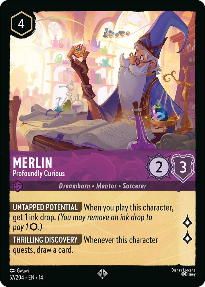 Image for Merlin - Profoundly Curious (57/204) (Hyperia City) (14) - Disney Lorcana