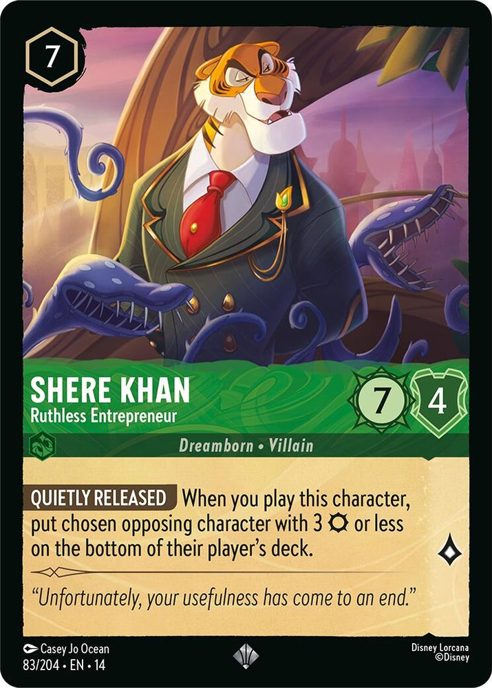 Image for Shere Khan - Ruthless Entrepreneur (83/204) (Hyperia City) (14) - Disney Lorcana