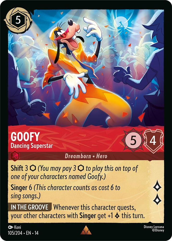 Image for Goofy - Dancing Superstar (105/204) (Hyperia City) (14) - Disney Lorcana