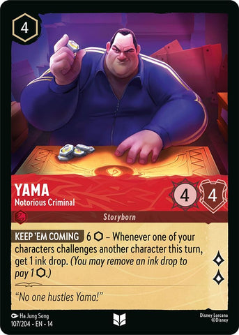 Image for Yama - Notorious Criminal (107/204) (Hyperia City) (14) - Disney Lorcana