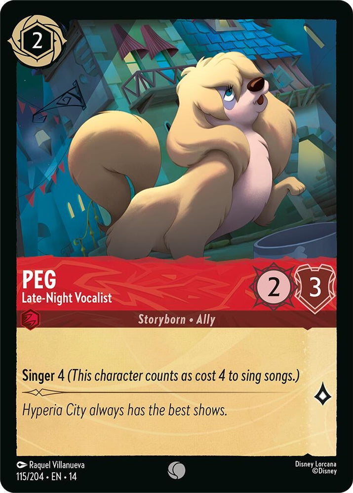 Image for Peg - Late-Night Vocalist (115/204) (Hyperia City) (14) - Disney Lorcana