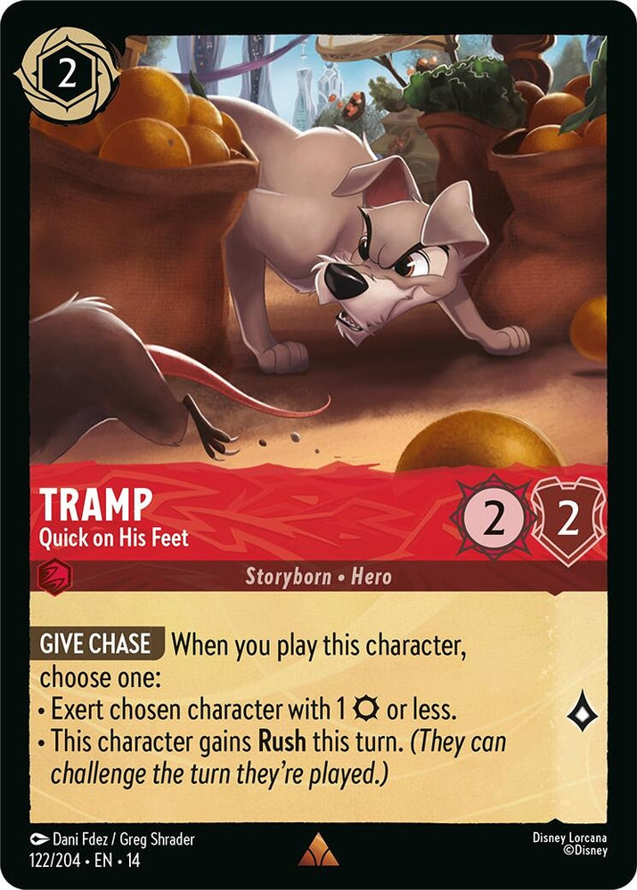 Image for Tramp - Quick on His Feet (122/204) (Hyperia City) (14) - Disney Lorcana