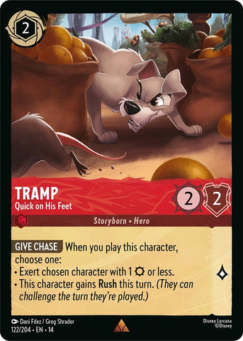 Image for Tramp - Quick on His Feet (122/204) (Hyperia City) (14) - Disney Lorcana