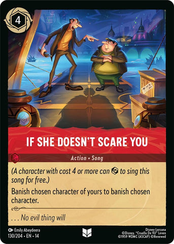 Image for If She Doesn't Scare You (130/204) (Hyperia City) (14) - Disney Lorcana