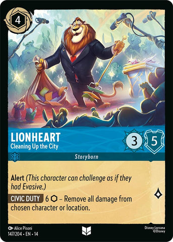 Image for Lionheart - Cleaning Up the City (147/204) (Hyperia City) (14) - Disney Lorcana