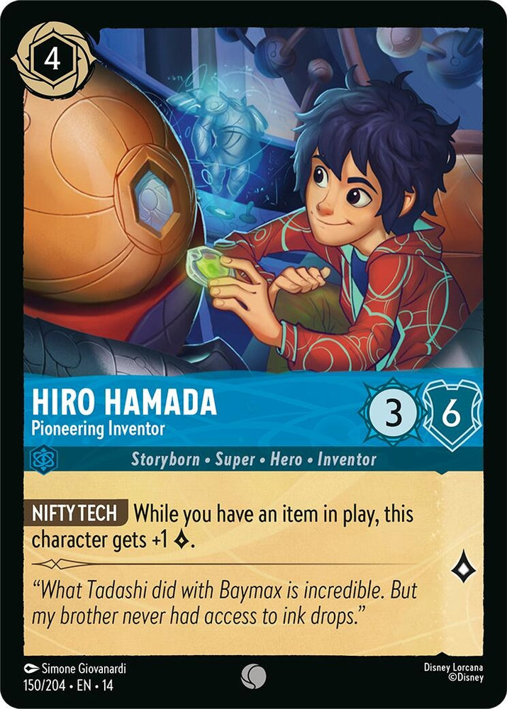 Image for Hiro Hamada - Pioneering Inventor (150/204) (Hyperia City) (14) - Disney Lorcana