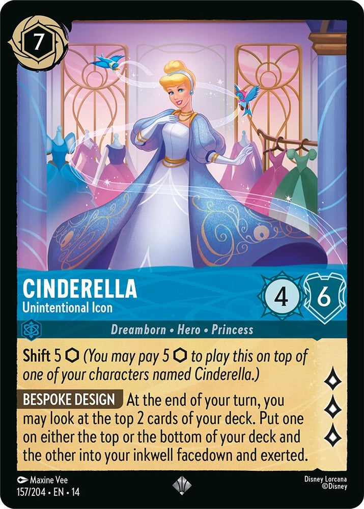 Image for Cinderella - Unintentional Icon (157/204) (Hyperia City) (14) - Disney Lorcana