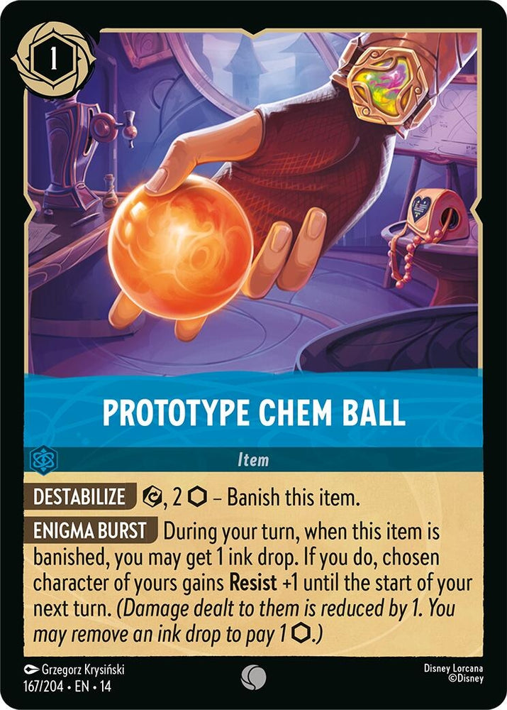 Image for Prototype Chem Ball (167/204) (Hyperia City) (14) - Disney Lorcana