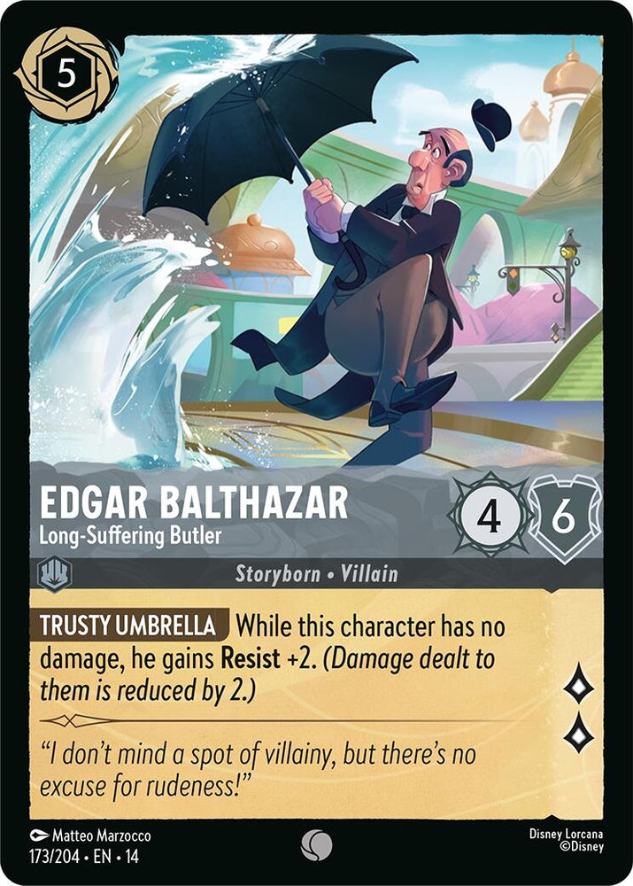 Image for Edgar Balthazar - Long-Suffering Butler (173/204) (Hyperia City) (14) - Disney Lorcana