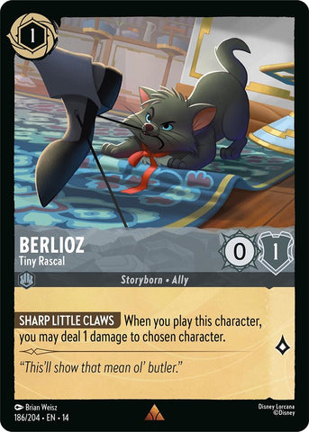 Image for Berlioz - Tiny Rascal (186/204) (Hyperia City) (14) - Disney Lorcana