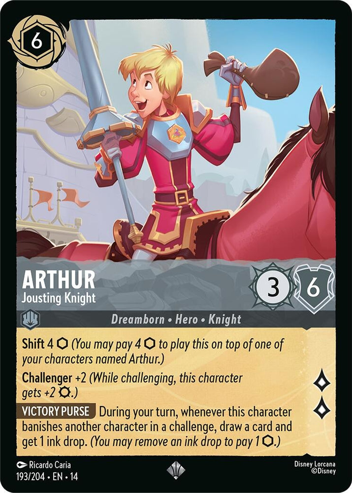 Image for Arthur - Jousting Knight (193/204) (Hyperia City) (14) - Disney Lorcana