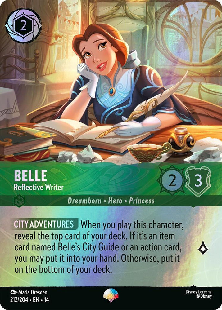 Image for Belle - Reflective Writer (Epic) (212/204) (Hyperia City) (14) - Disney Lorcana