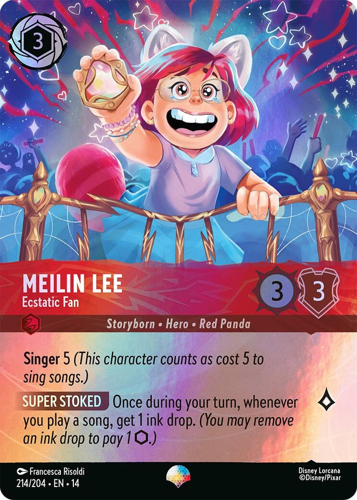 Image for Meilin Lee - Ecstatic Fan (Epic) (214/204) (Hyperia City) (14) - Disney Lorcana